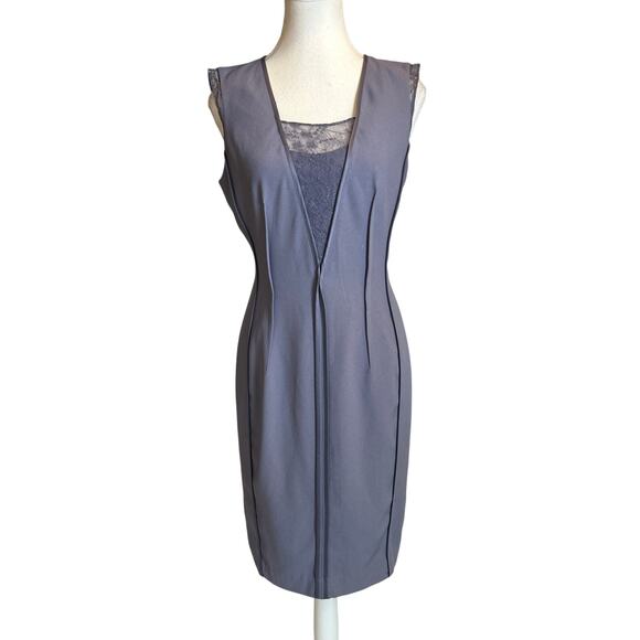 Reiss | Amore | Lilac Lace Panel Sheath Dress | 6 - Picture 1 of 16